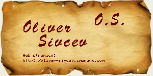 Oliver Sivčev vizit kartica
